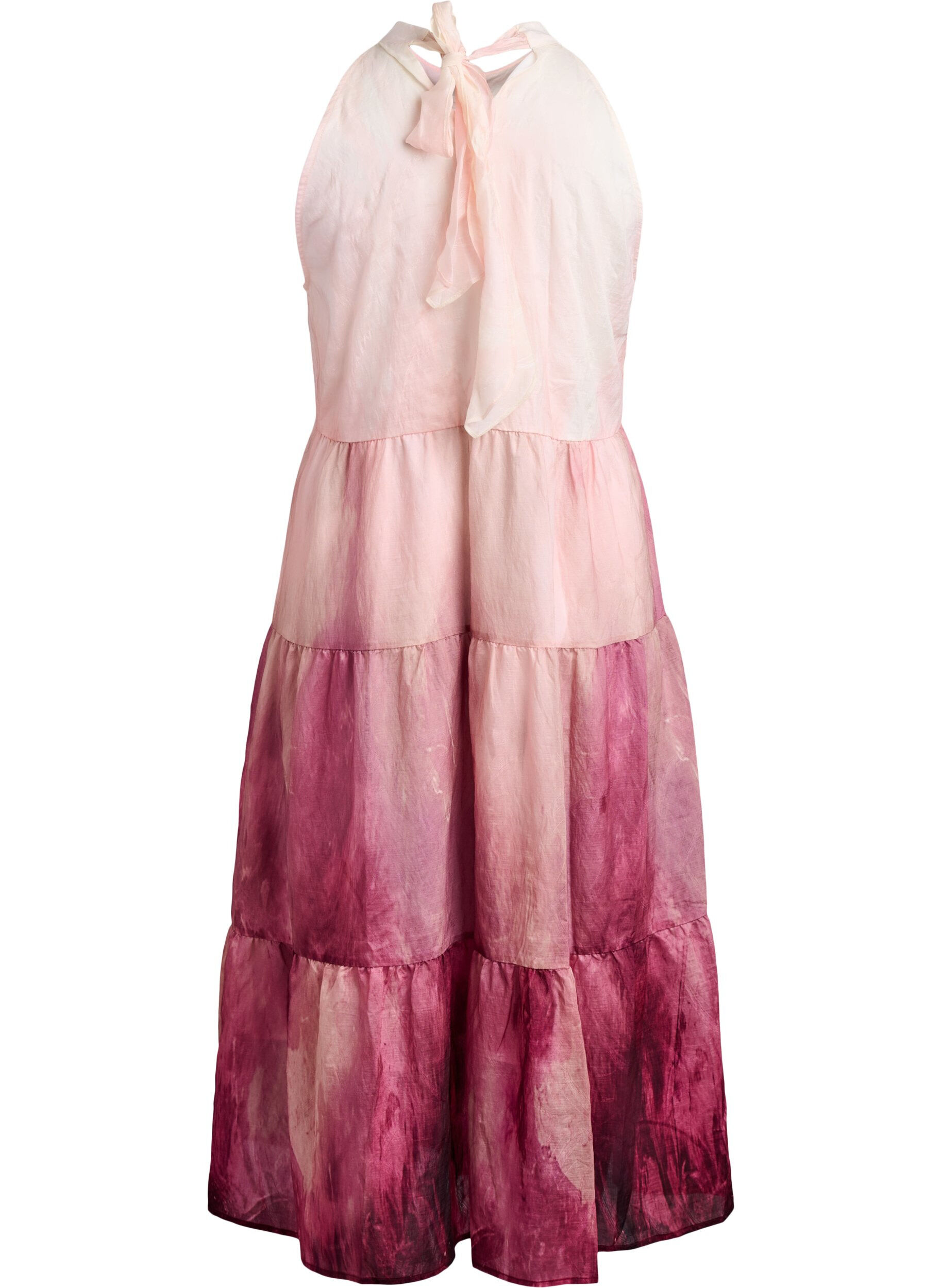 ZizziMidi festkjole med halterneck, Lyser&oslash;d, Packshot image number 1