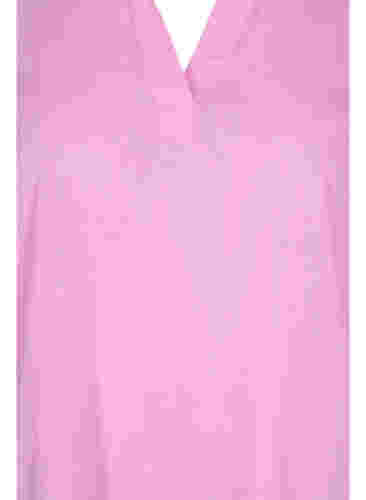 Kjole med v-udskæring og krave, Begonia Pink, Packshot image number 2