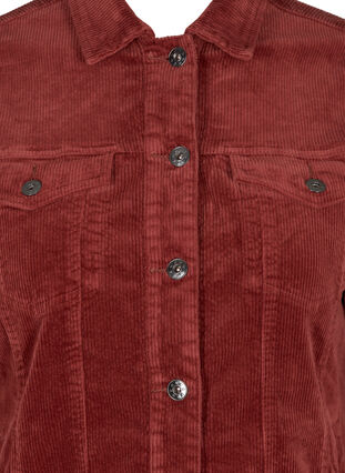 Fløjls skjortejakke med lommer, Burnt Henna, Packshot image number 2