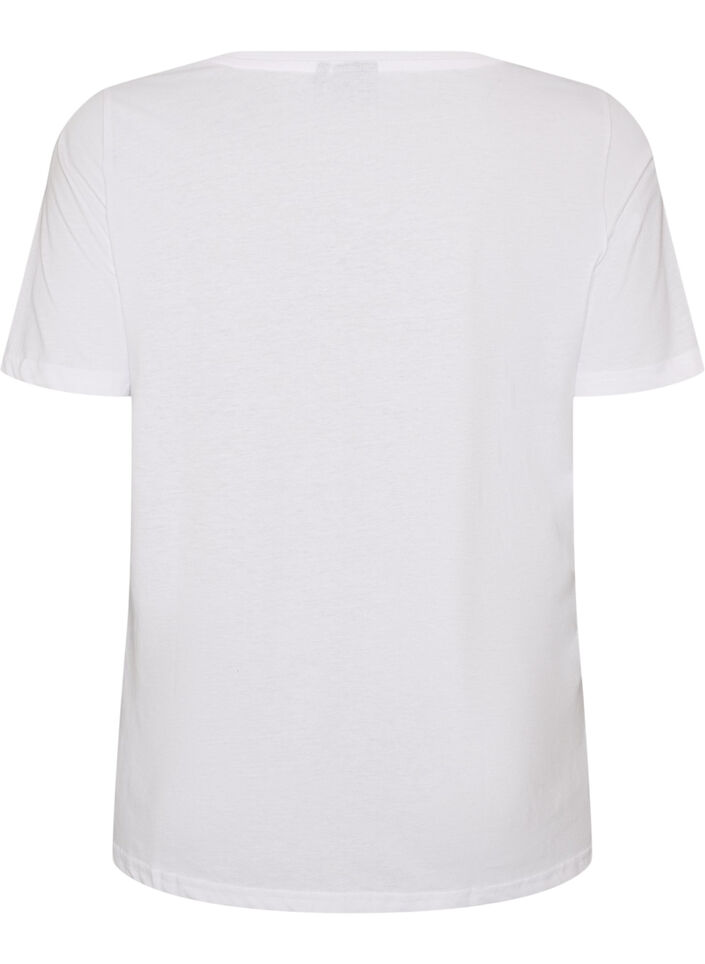 T-shirt med motiv, Hvid, Packshot image number 1