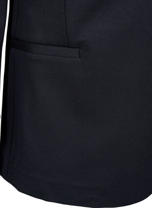 Enkel blazer med knaplukning, Black, Packshot image number 3