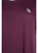 Lang tr&aelig;nings t-shirt, R&oslash;d, Packshot image number 2