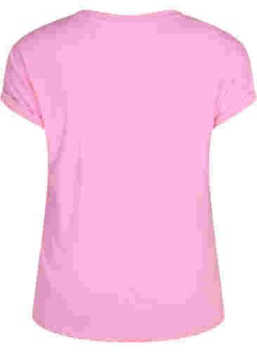Kortærmet t-shirt i bomuldsblanding, Rosebloom, Packshot image number 1