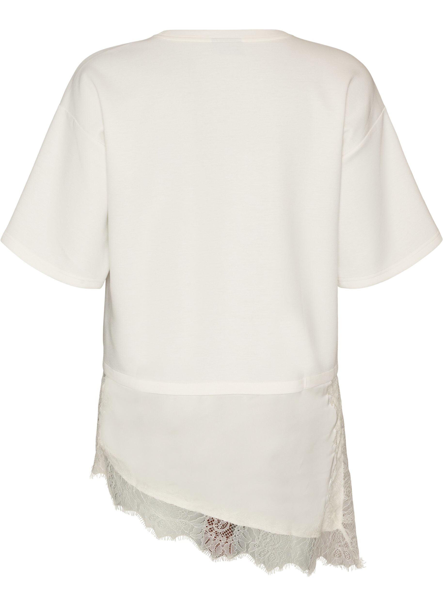 ZizziJerseybluse med lag-p&aring;-lag-look og blonde, Vanilla, Packshot image number 1