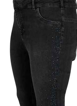 Højtaljede Amy jeans med similisten, Grey Denim, Packshot image number 2