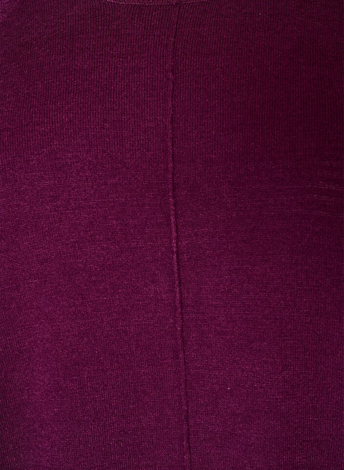 Kort strikkjole med raglan&aelig;rmer og midters&oslash;m, R&oslash;d, Packshot image number 2