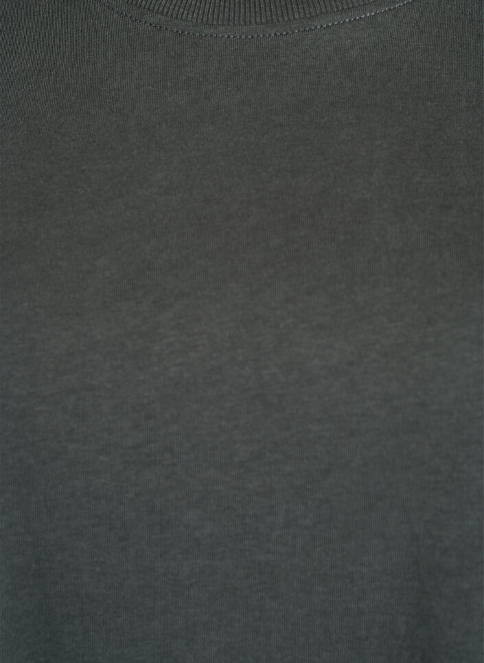 Basis t-shirt i bomuld med rund hals, Gr&oslash;n, Packshot image number 2