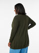 Lang strikcardigan i viskosemix, Gr&oslash;n, Model image number 2