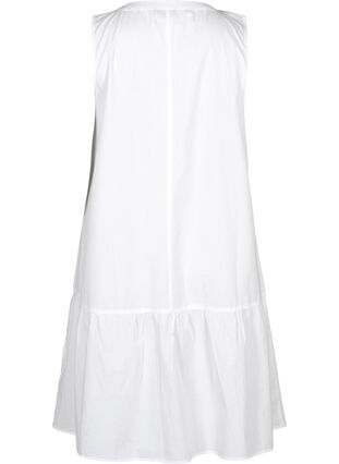 Kort bomulds kjole i a-shape, White, Packshot image number 1