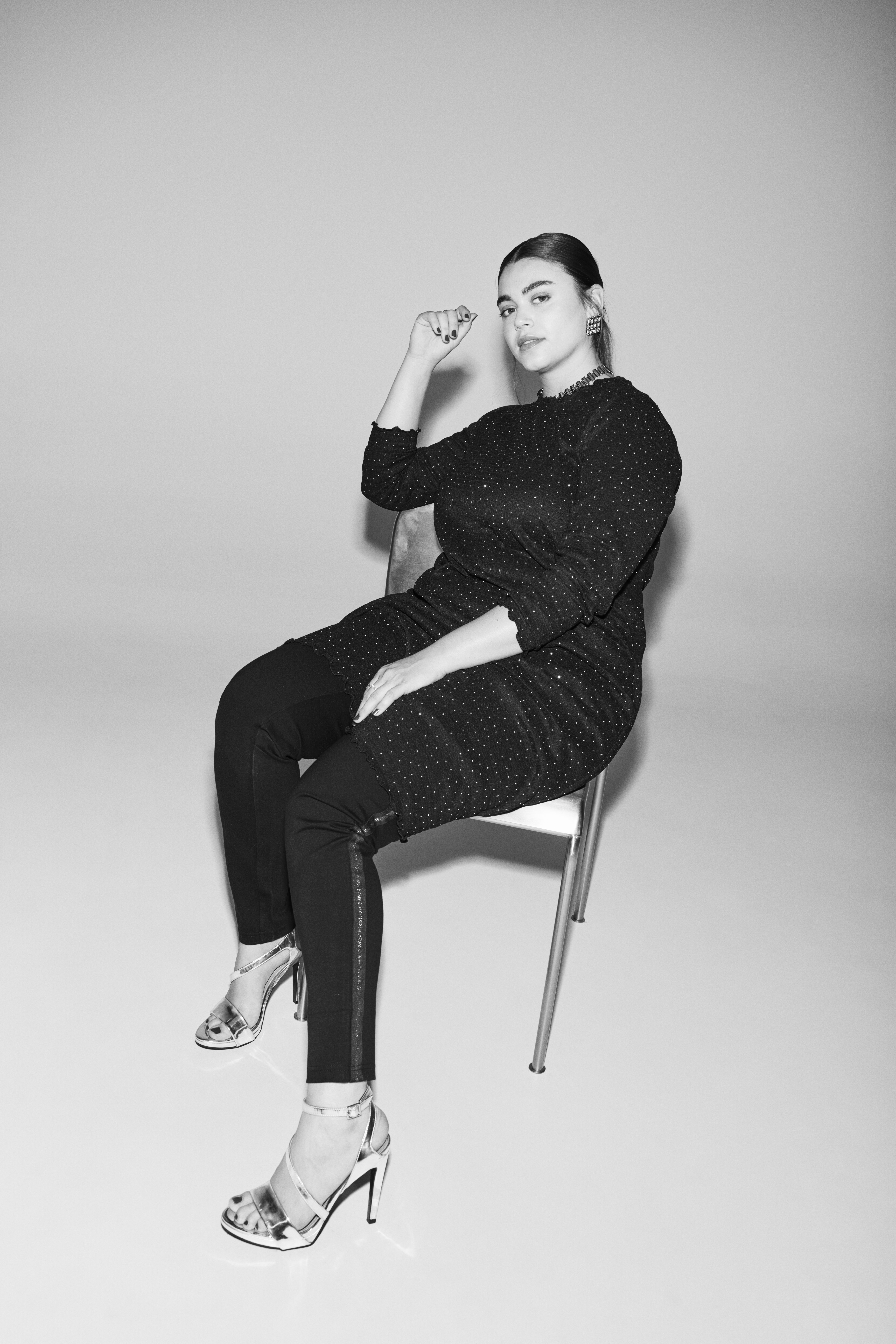 Zizzi Kjole med rhinsten, , Model