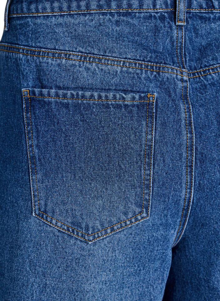 Denimshorts med h&oslash;j talje, Bl&aring;, Packshot image number 3