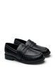 Wide fit - Loafer i læder med nitter, Sort, Packshot image number 1
