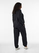 Sweatpants med h&oslash;j talje og bindeb&aring;nd, Sort, Model image number 1