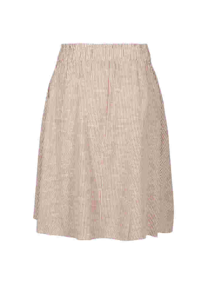 Stribet nederdel med lommer i bomuld, Dry Rose Stripe, Packshot image number 1