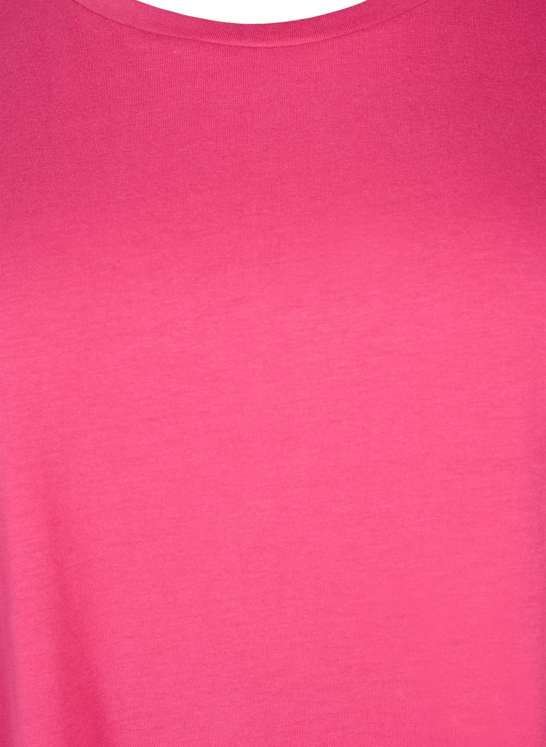 ZizziKort&aelig;rmet t-shirt i bomuldsblanding, Lyser&oslash;d, Packshot image number 2
