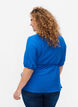 Wrap bluse i viskose med 1/2 ærmer, Olympian Blue, Model image number 1