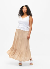 Lang nederdel med elastik i taljen, Nomad, Model