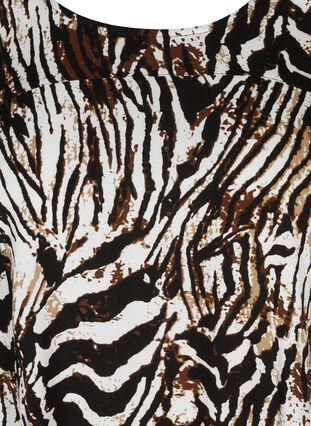 Viskose kjole med 3/4 ærmer, Zebra, Packshot image number 2