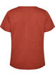 T-shirt med knapdetalje, Brun, Packshot image number 1