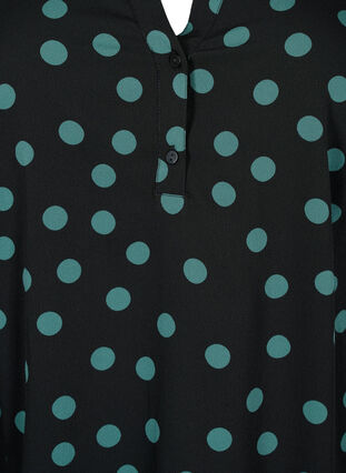 FLASH - Langærmet bluse med print, Dot, Packshot image number 2