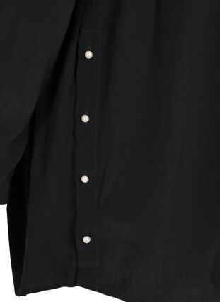Viskose tunika med perler, Black, Packshot image number 3