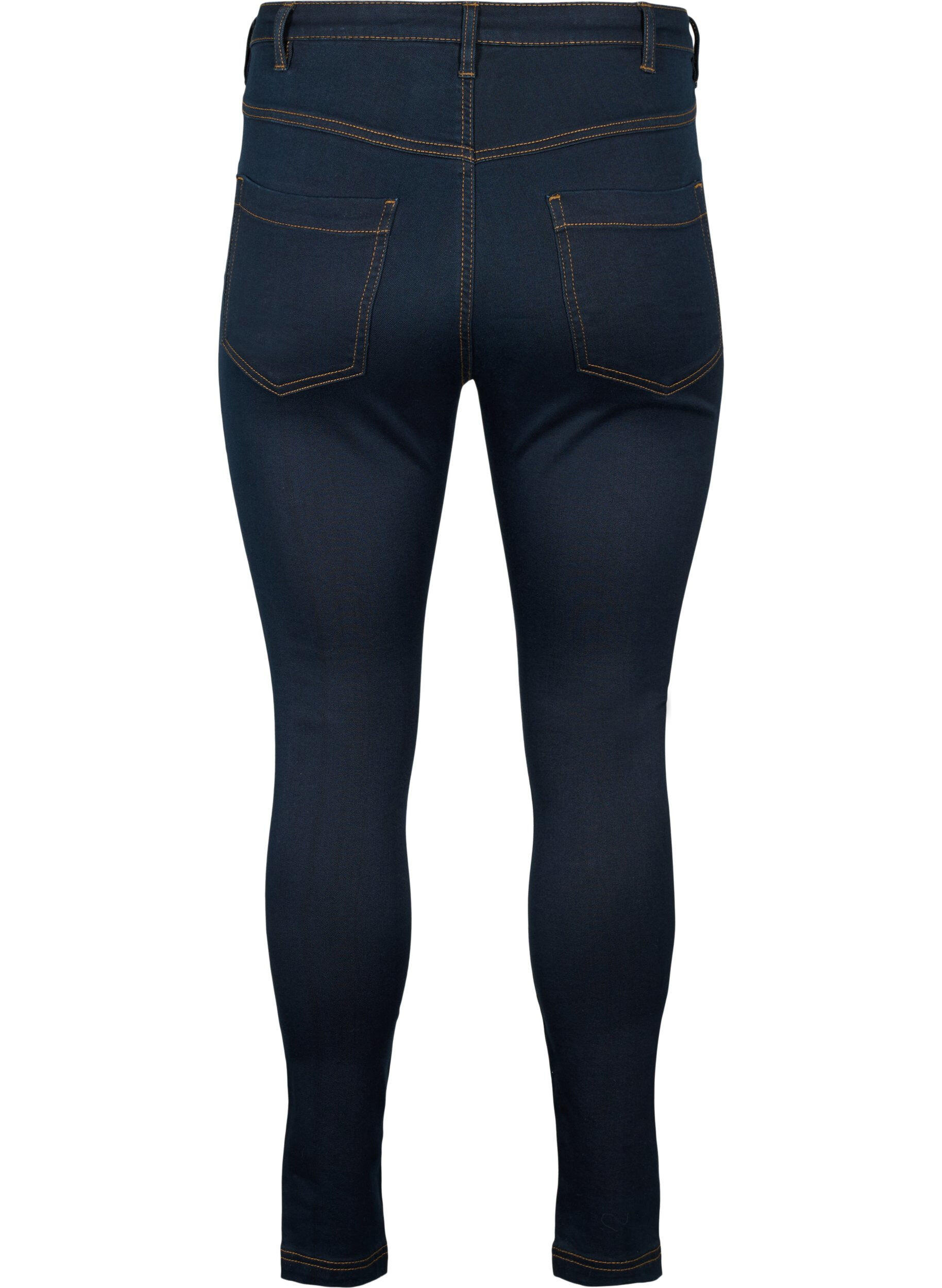 ZizziSuper slim Amy jeans med h&oslash;j talje, Tobacco Un, Packshot image number 1