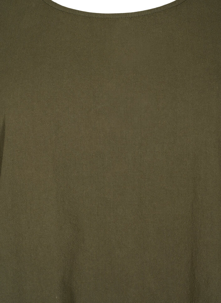 FLASH - Kortærmet tunika i bomuld, Forest Night, Packshot image number 2