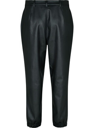 Bukser i imiteret læder, Black, Packshot image number 1