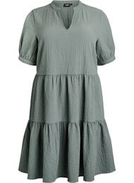 Kort kjole med A-facon, Gr&oslash;n