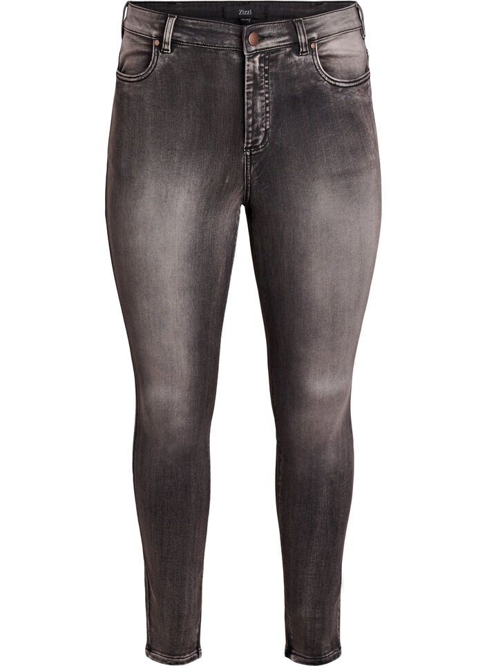 Super slim Amy jeans med h&oslash;j talje, Gr&aring;, Packshot image number 0