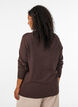 Strikbluse med rund hals, Brun, Model image number 2