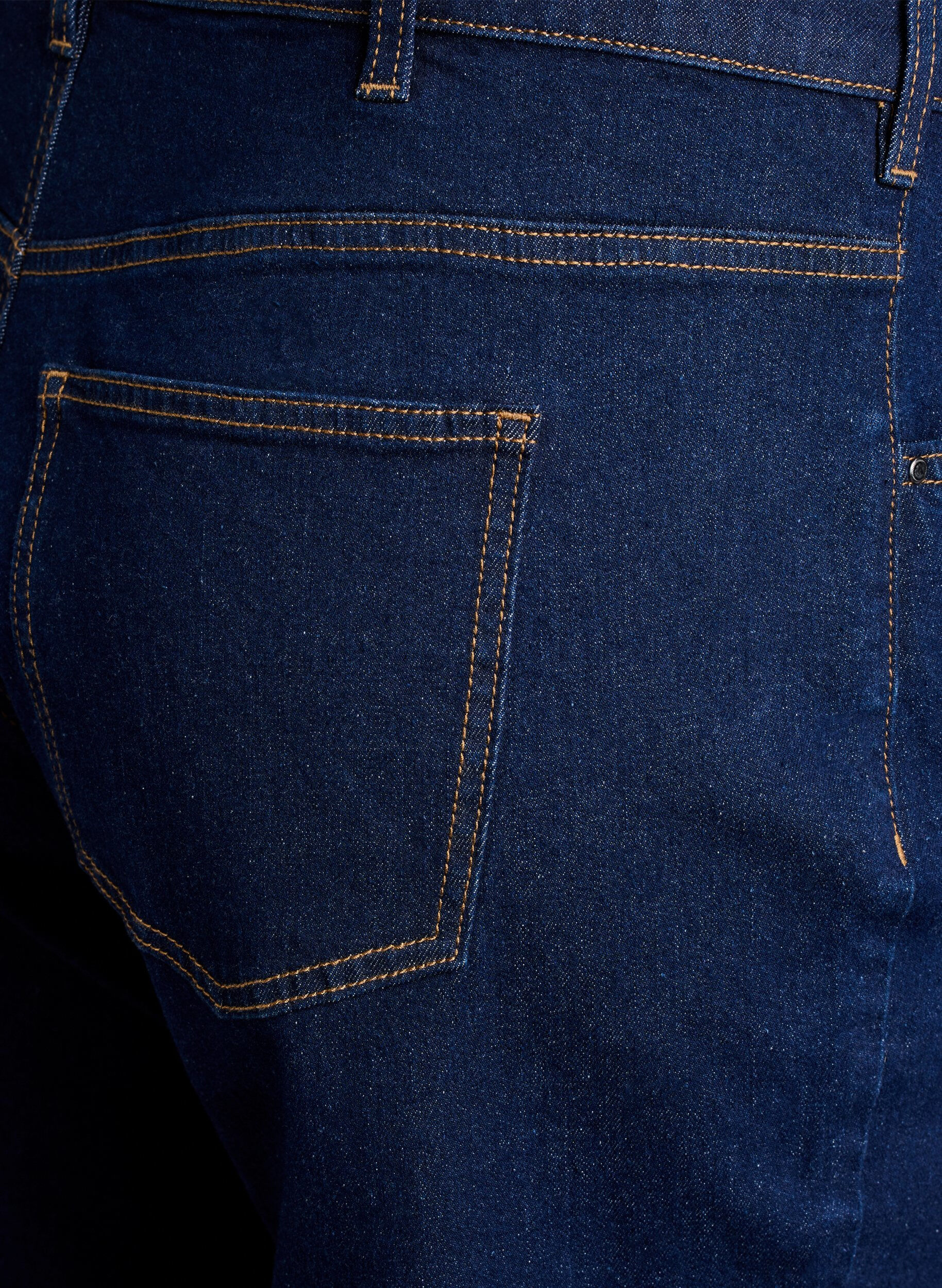 ZizziCropped Vera jeans med straight fit, Bl&aring;, Packshot image number 3