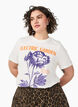 T-shirt i bomuld med print, Hvid, Model image number 0