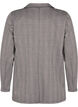 Ternet blazer med knaplukning, Beige Brown Check, Packshot image number 1
