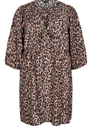 Kjole med sløjfer og 3/4 ærmer, LEO AOP