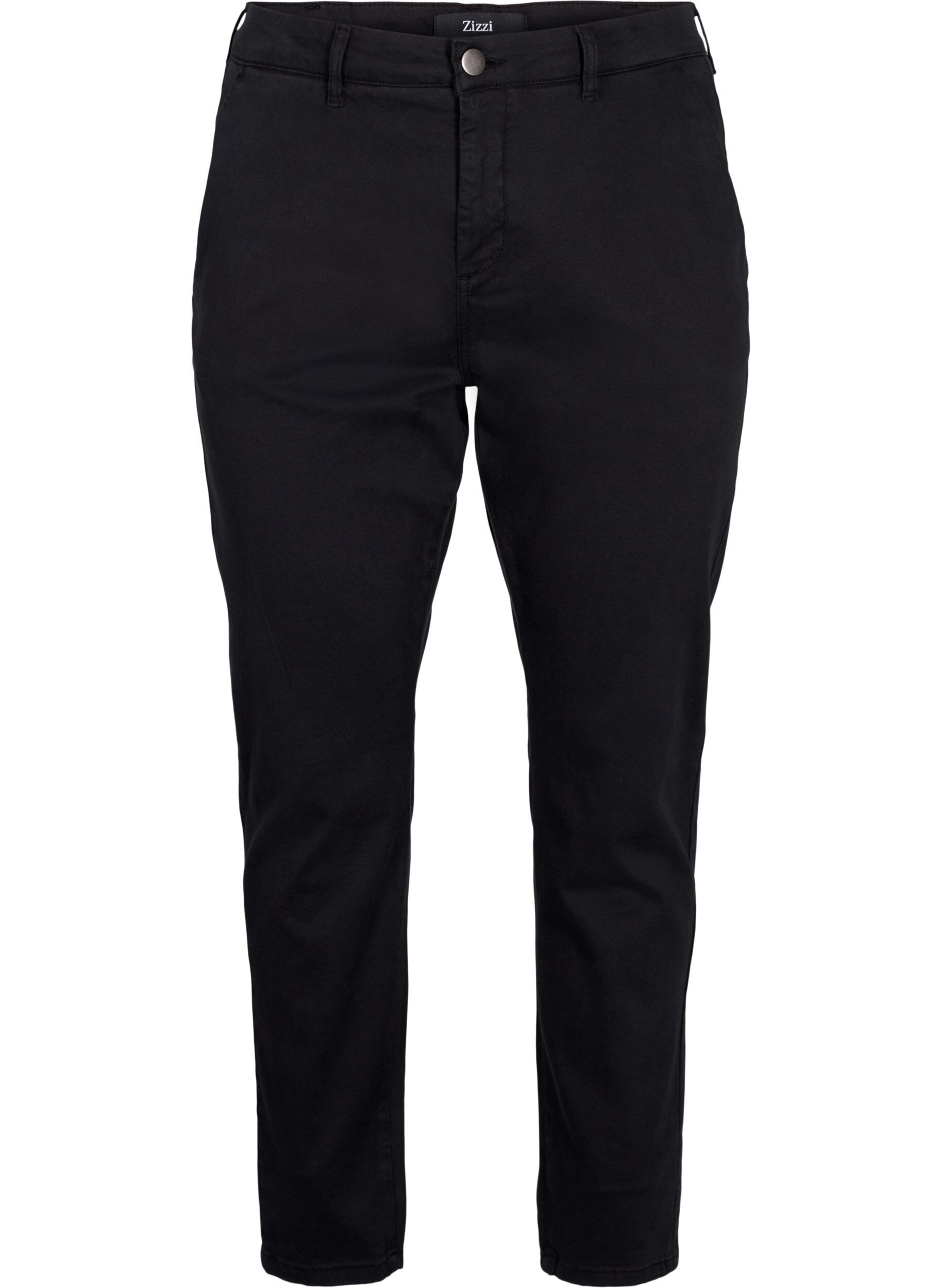 Zizzi Chinos i bomuld, Black, Packshot image number 0