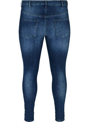 Ekstra slim Amy jeans, Blue denim, Packshot image number 1