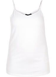 Basis strop top i bomuld, Hvid