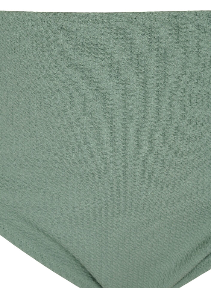 Bikini trusse med crepe struktur, Grøn, Packshot image number 2