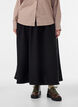 A-formet maxinederdel med lommer, Sort, Model image number 1