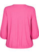 Bluse med struktur og 3/4 &aelig;rmer, Lyser&oslash;d, Packshot image number 1