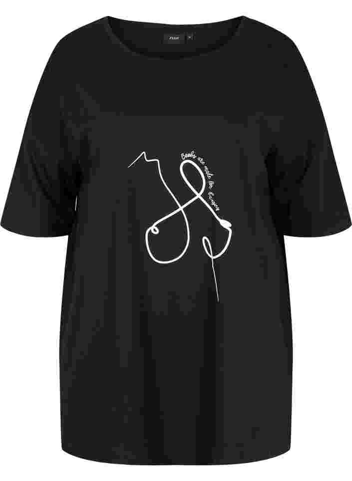 Støt Brysterne - T-shirt i bomuld, Black, Packshot image number 0