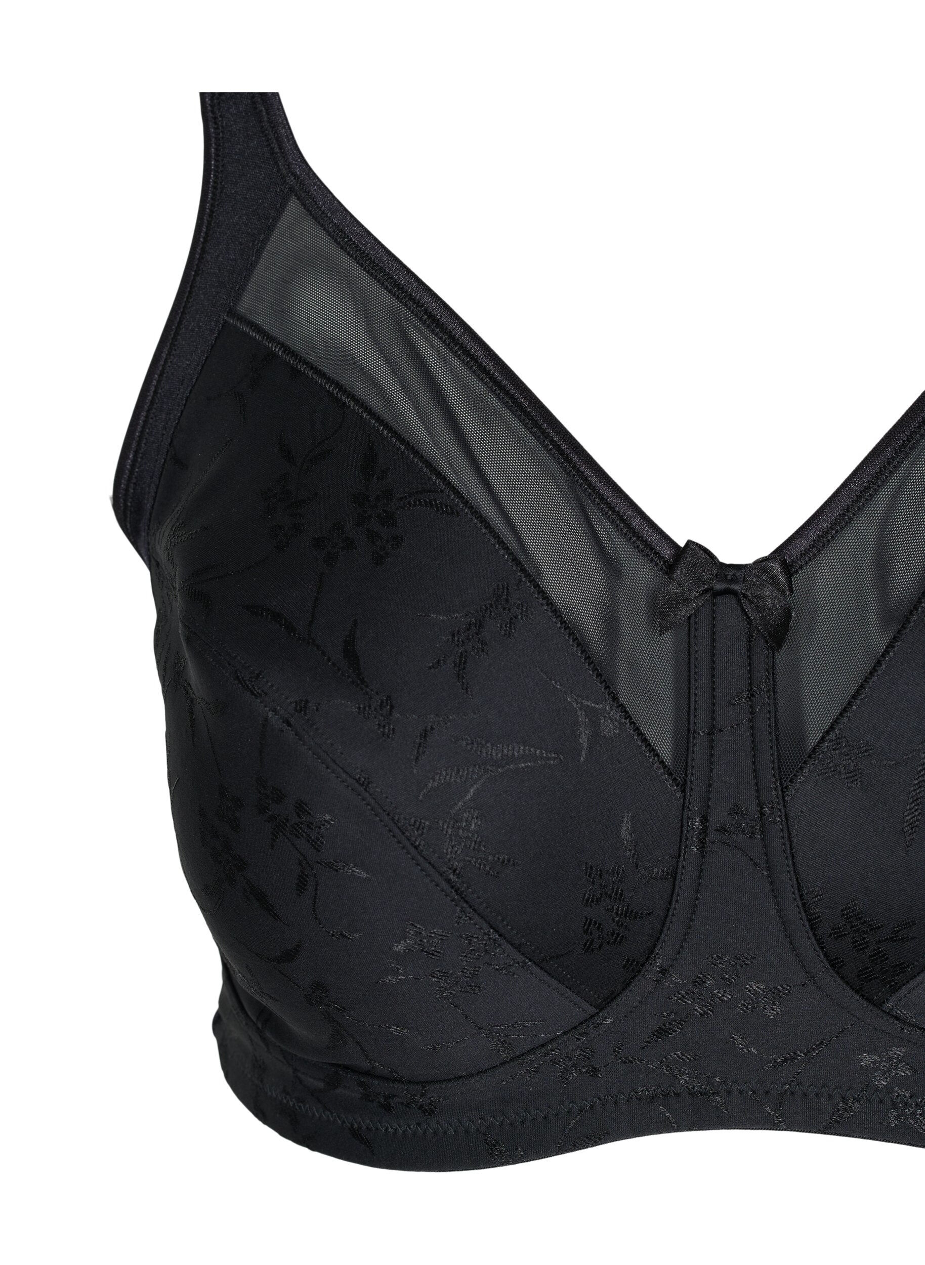 Zizzi Bh med mesh detaljer, Black, Packshot image number 2