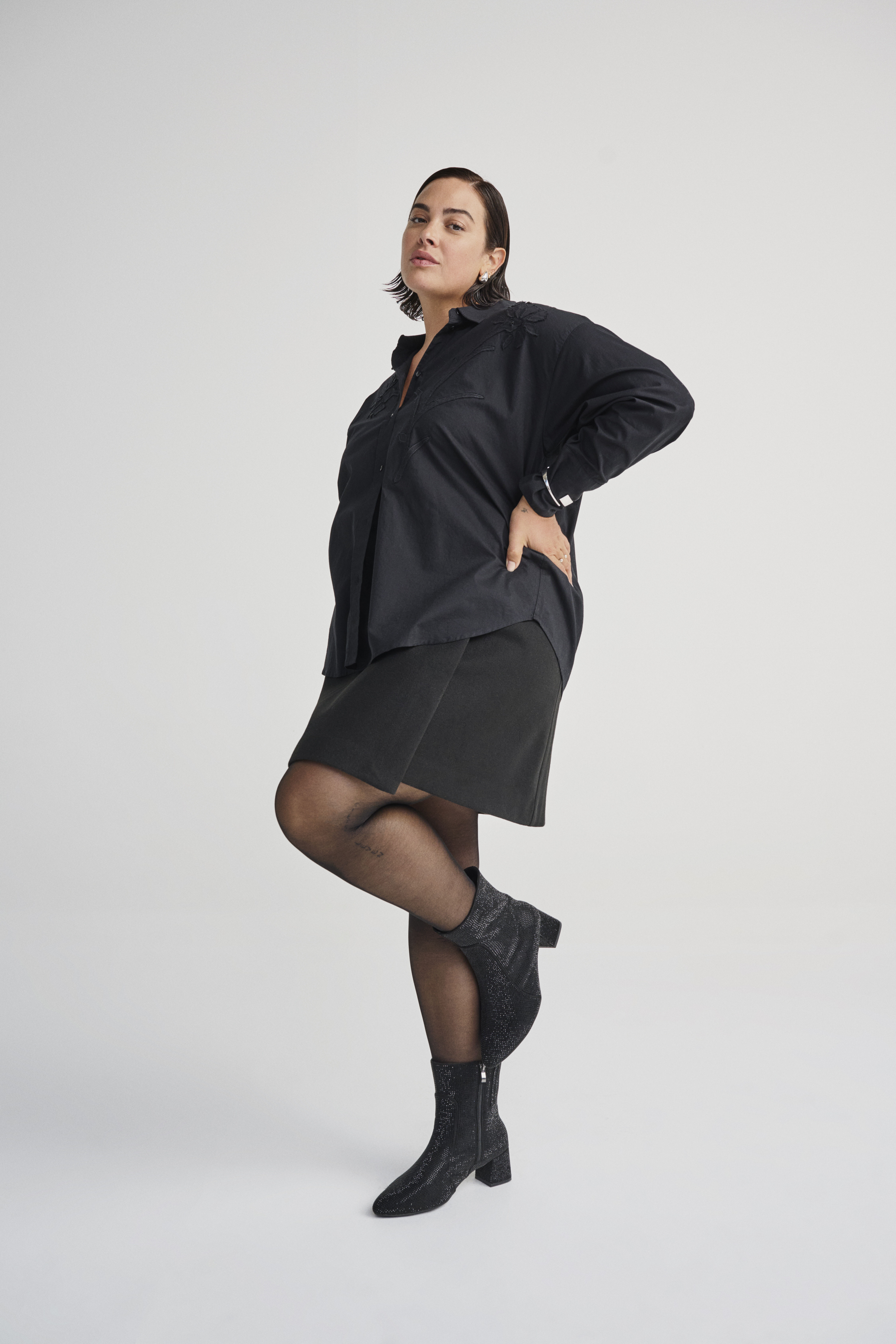 Zizzi St&oslash;vle med rhinsten, , Model