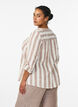 Skjortebluse i bomuld med V-udsk&aelig;ring, Beige, Model image number 2