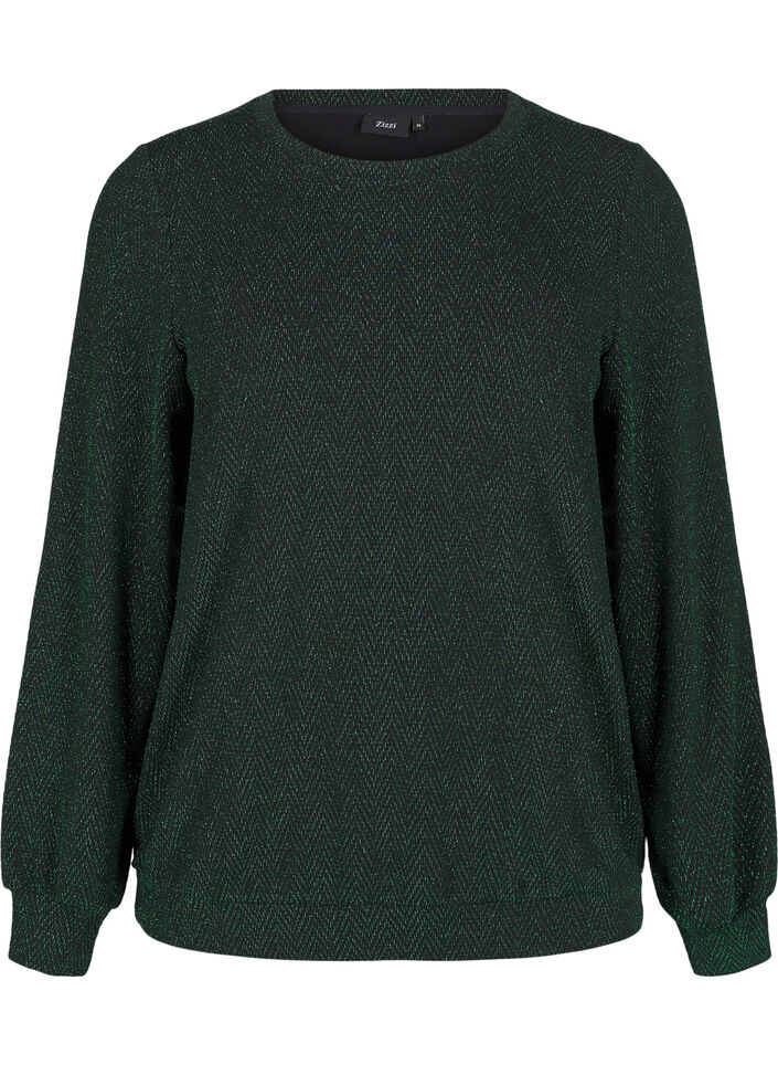 Bluse med glimmer mønster, Scarab ZigZagShimmer, Packshot image number 0