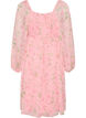 Festkjole i chiffon med lange &aelig;rmer, Lyser&oslash;d, Packshot image number 1