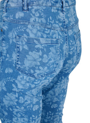 Super slim Amy jeans med mønster, Blue denim, Packshot image number 3