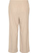 Fl&oslash;jlsbukser med vide ben og h&oslash;j talje, Beige, Packshot image number 1