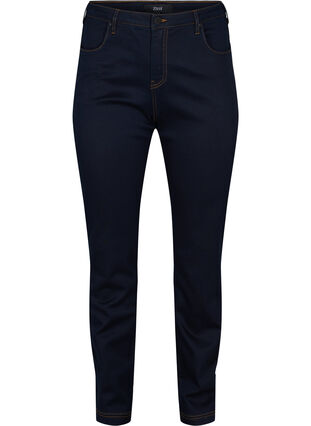 Slim fit Emily jeans med normal talje, Unwashed, Packshot image number 0